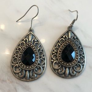 Black Antique Drop Earrings